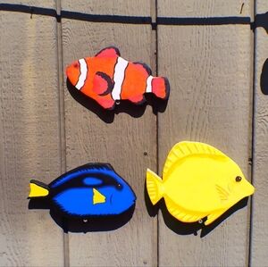 Handcrafted Fish Wall Decor Set